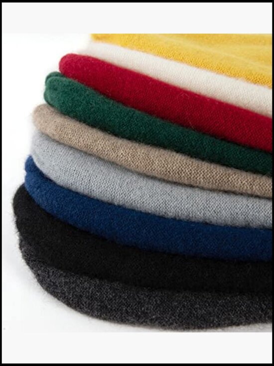 Double Layered Cashmere Beanie, Unisex Ski Hat with Gift Box main image 5